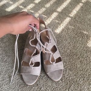 Madden girl lace up sandals, size 8.5
